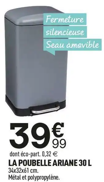 Centrakor La poubelle ariane 30 l offre