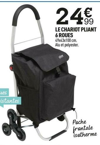 Centrakor Le chariot pliant 6 roues offre