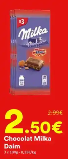 Hmarket Milka Chocolat Daim offre