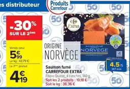 Carrefour Market Carrefour Extra Saumon fumé offre
