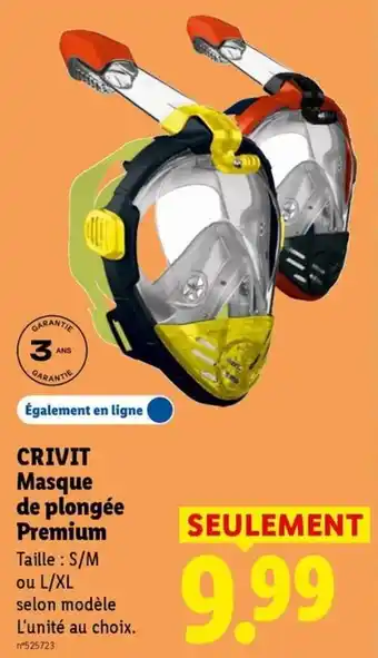 Crivit masque de plongée premium