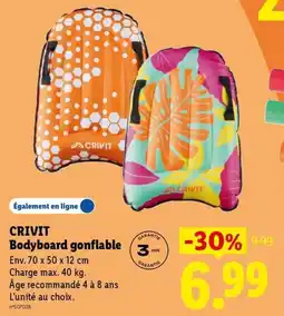 Lidl CRIVIT Bodyboard gonflable offre