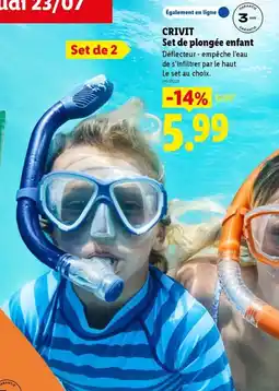 Lidl CRIVIT Set de plongée enfant offre