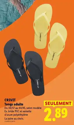 Lidl CRIVIT Tongs adulte offre