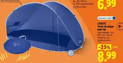 Lidl CRIVIT Tente de plage pop-up offre