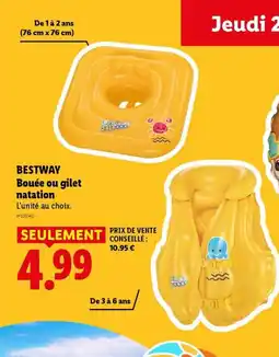 Lidl Bestway bouée ou gilet natation offre