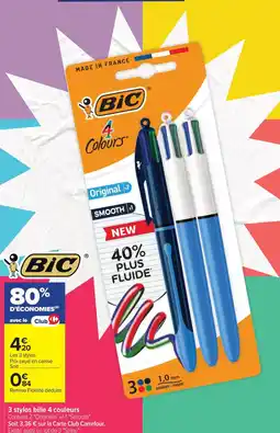 Carrefour Market Bic 4 colours offre