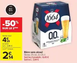 Carrefour Market 1664 Bière sans alcool offre