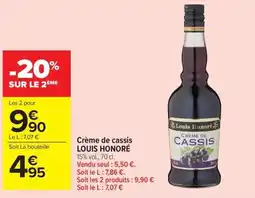 Carrefour Market Louis Honoré Crème de cassis offre