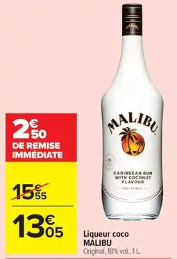 Carrefour Market MALIBU Liqueur coco offre