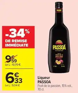 Carrefour Market PASSOA Liqueur offre