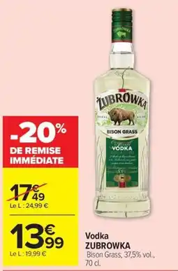 Carrefour Market ZUBROWKA Vodka offre