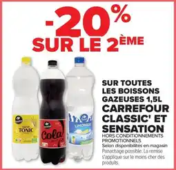 Carrefour Market Carrefour sur toutes les boissons gazeuses Classic Cola offre