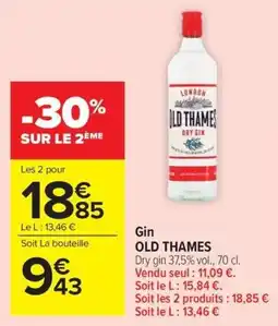 Carrefour Market OLD THAMES Dry gin offre