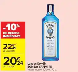 Carrefour Market BOMBAY SAPPHIRE London Dry Gin offre