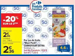 Carrefour Market Carrefour Extra Pur jus de fruits offre