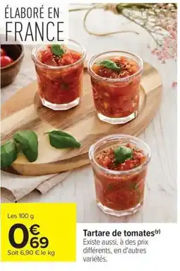 Carrefour Market Tartare de tomates offre