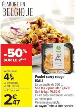 Carrefour Market ISALI Poulet curry rouge offre