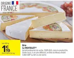 Carrefour Market Le ROITELET Brie offre