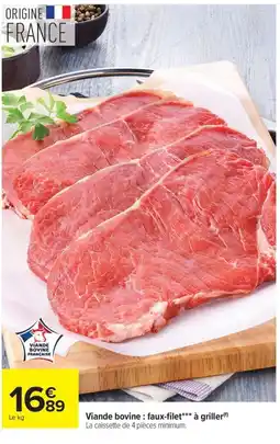 Carrefour Market Viande bovine : faux-filet*** offre