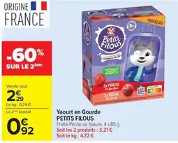 Carrefour Market Petits Filous Yaourt en Gourde offre