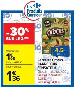 Carrefour Market Sensation Céréales Crocks offre