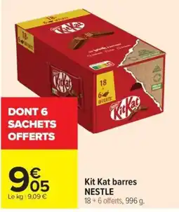 Carrefour Market Kit Kat barres NESTLE offre