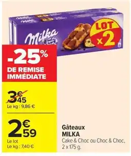 Carrefour Market Milka Gâteaux offre