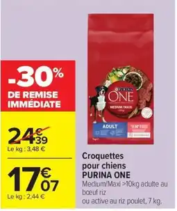 Carrefour Market PURINA ONE Croquettes pour chiens offre