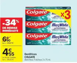 Carrefour Market COLGATE Dentifrices offre