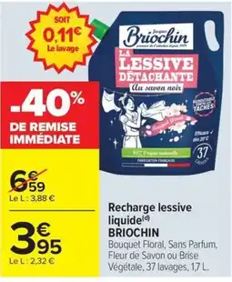 Carrefour Market Briochin Recharge lessive liquide offre
