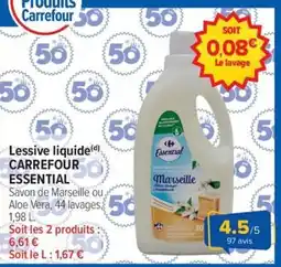 Carrefour Market CARREFOUR ESSENTIAL Lessive liquide offre