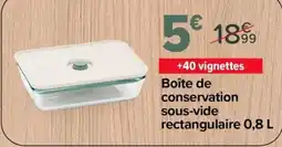 Carrefour Market Boîte de conservation sous-vide rectangulaire offre