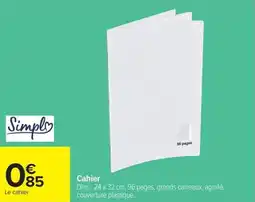 Carrefour Market Simple Cahier offre