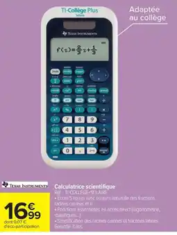 Carrefour Market Texas Instruments TI-College Plus Solaire offre