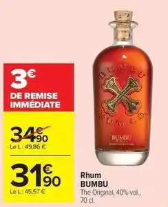 Carrefour Market Bumbu - rhum offre