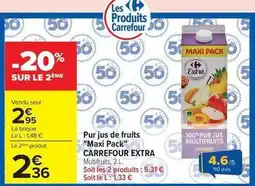 Carrefour Market Carrefour - pur jus de fruits maxi pack extra offre