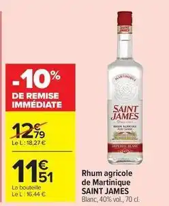 Carrefour Market Saint james - rhum agricole de martinique offre