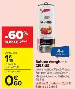 Carrefour Market Boisson énergisante offre