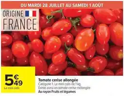 Carrefour Drive Tomate cerise allongee offre