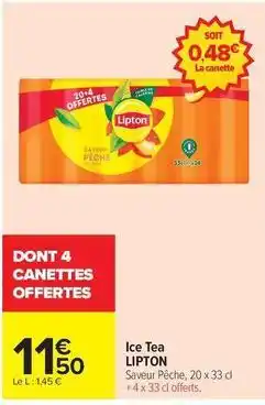 Carrefour Drive Lipton - ice tea offre