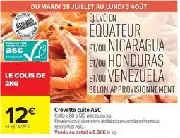 Carrefour Drive Crevette cuite asc offre