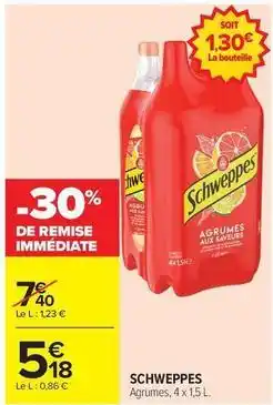 Carrefour Drive Schweppes - agrumes offre