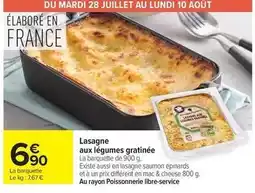 Carrefour Drive Lasagne aux légumes gratinée offre