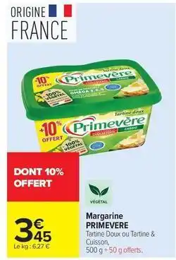 Carrefour Drive Primevere - margarine offre