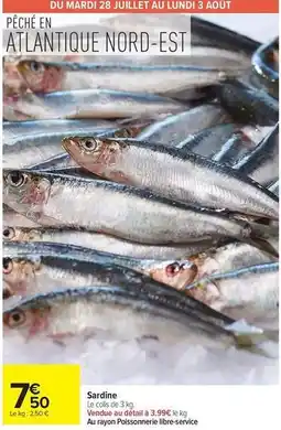 Carrefour Drive Sardine offre