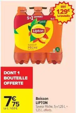 Carrefour Drive Lipton - boisson offre