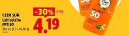 Lidl Cien - lait solaire fps 50 offre