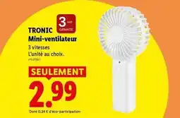 Lidl Tronic - mini-ventilateur 3 vitesses offre