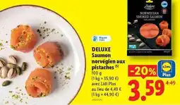 Lidl Deluxe - saumon norvegian aux pistaches offre
